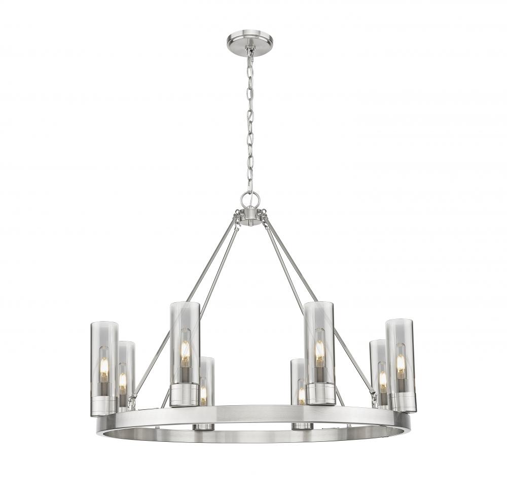 Boreas - 6 Light - 36 inch - Satin Nickel - Chandelier