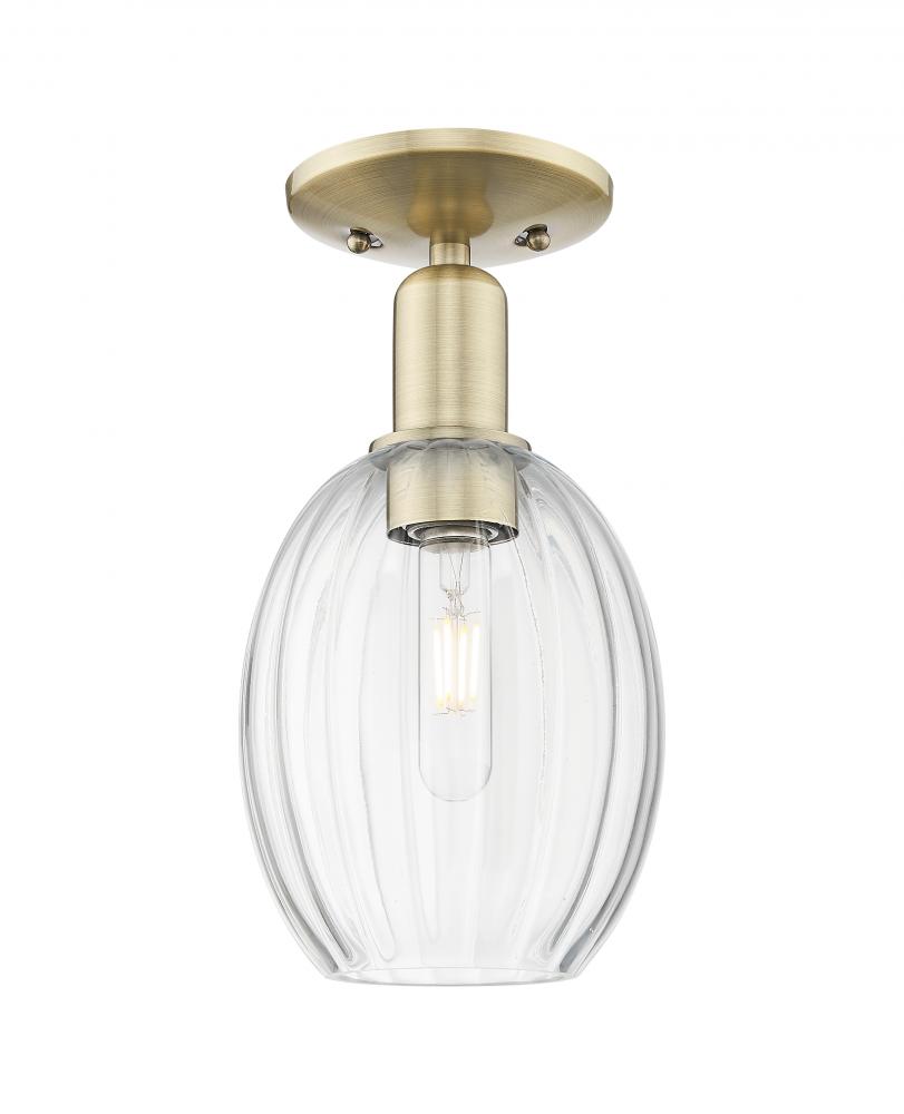Preston - 1 Light - 6 inch - Antique Brass - Semi-Flush Mount