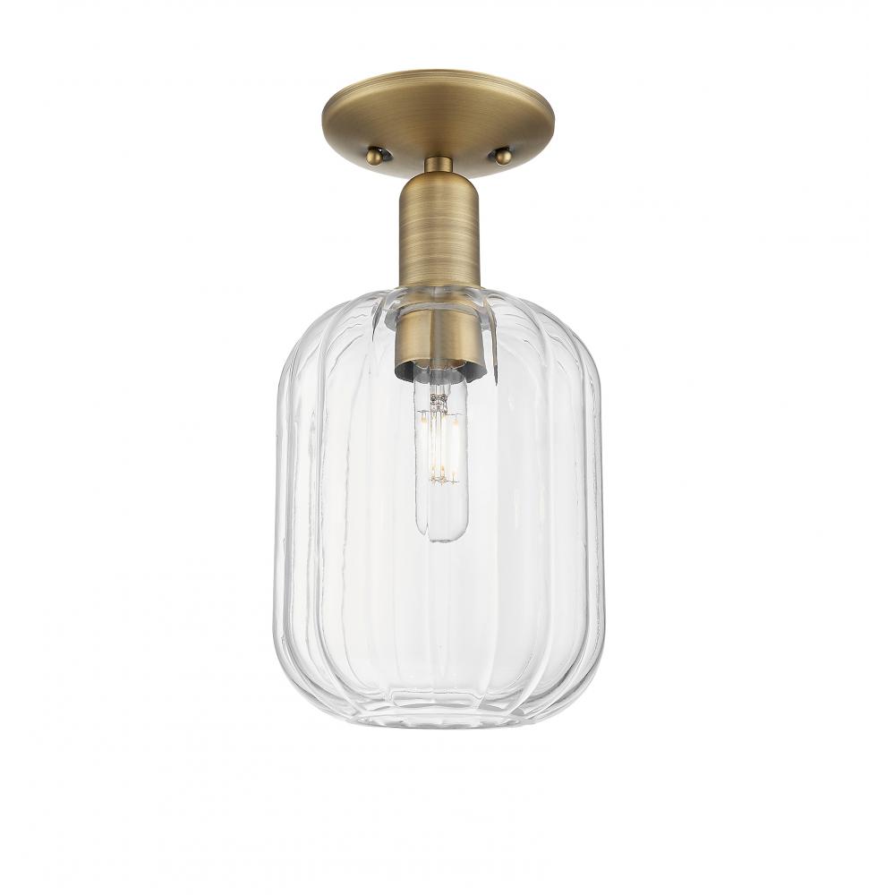 Preston - 1 Light - 6 inch - Brushed Brass - Semi-Flush Mount