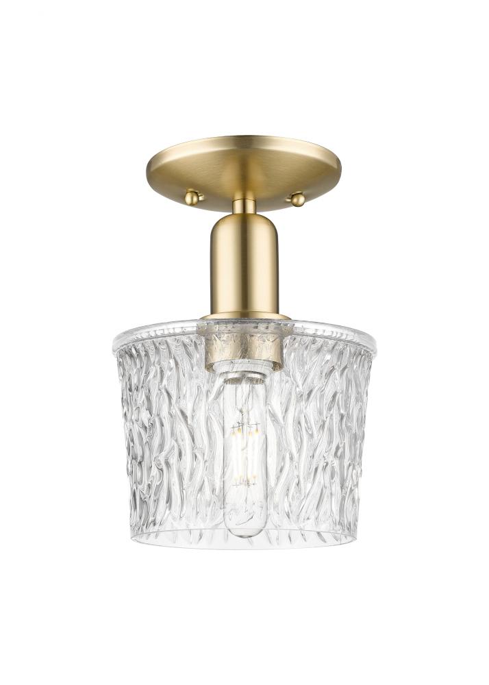 Niagara - 1 Light - 7 inch - Antique Brass - Semi-Flush Mount