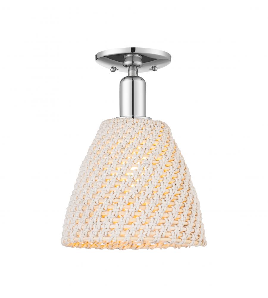 Bristol Natural - 1 Light - 6 inch - Polished Chrome - Semi-Flush Mount