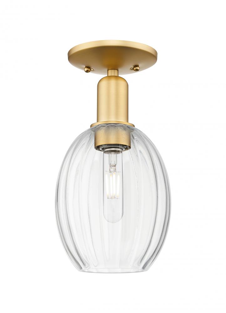 Preston - 1 Light - 6 inch - Satin Gold - Semi-Flush Mount