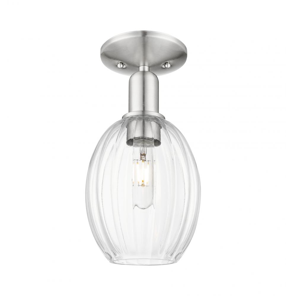 Preston - 1 Light - 6 inch - Brushed Satin Nickel - Semi-Flush Mount