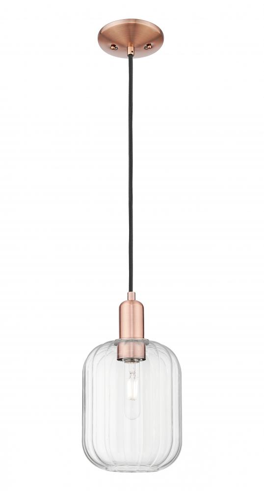Preston - 1 Light - 6 inch - Antique Copper - Cord hung - Mini Pendant