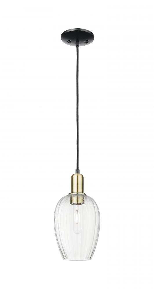 Preston - 1 Light - 6 inch - Black Antique Brass - Cord hung - Mini Pendant