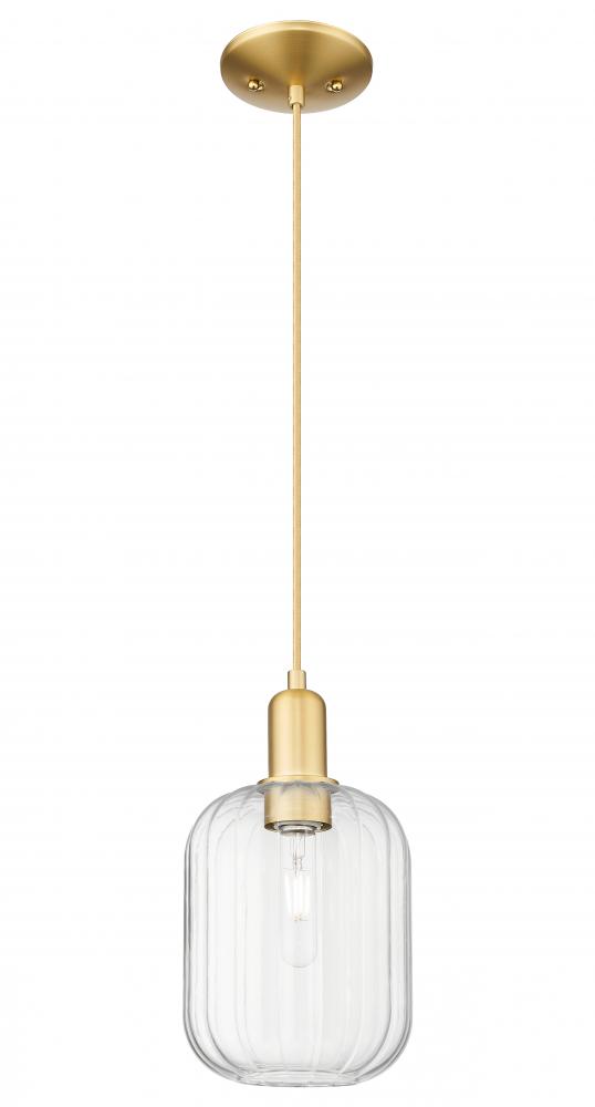 Preston - 1 Light - 6 inch - Satin Gold - Cord hung - Mini Pendant