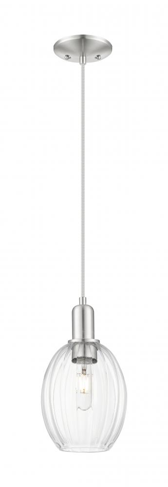 Preston - 1 Light - 6 inch - Brushed Satin Nickel - Cord hung - Mini Pendant