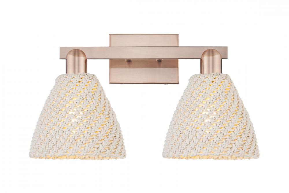 Bristol Natural - 2 Light - 16 inch - Antique Copper - Bath Vanity Light