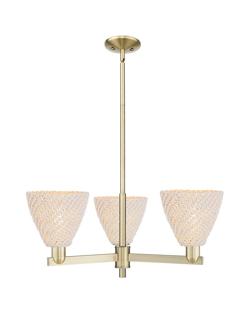 Bristol Natural - 3 Light - 18 inch - Antique Brass - Flush Mount
