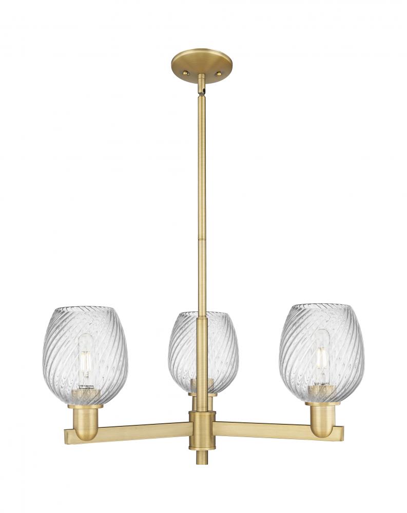 Salina - 3 Light - 28 inch - Black Antique Brass - Stem hung - Flush Mount