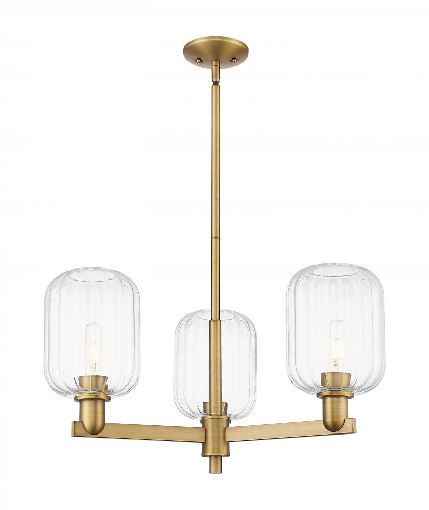 Preston - 3 Light - 18 inch - Brushed Brass - Flush Mount