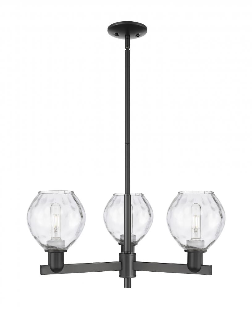 Waverly - 3 Light - 28 inch - Polished Nickel - Stem hung - Flush Mount