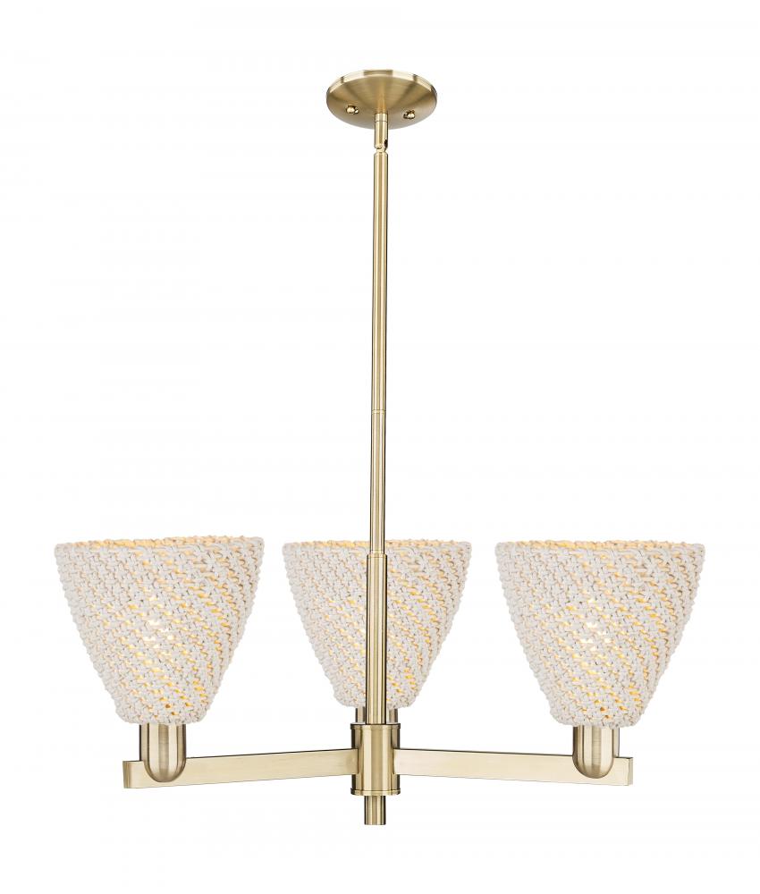 Bristol Natural - 3 Light - 18 inch - Champagne Bronze - Flush Mount