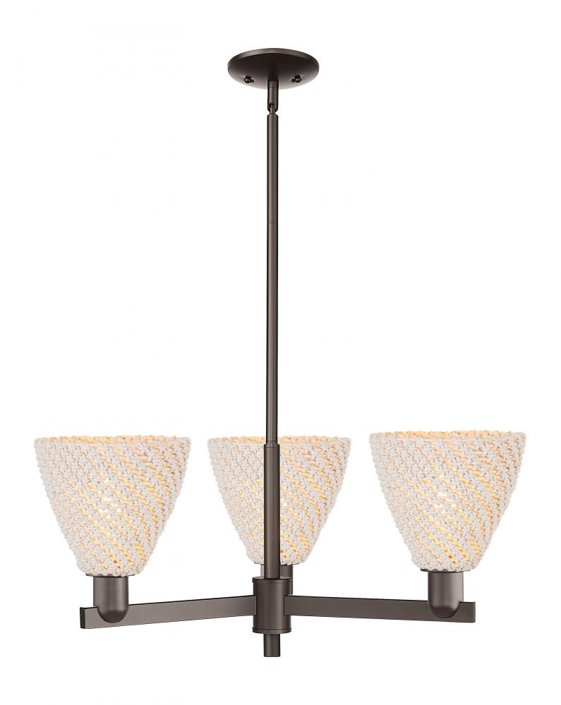 Bristol Natural - 3 Light - 18 inch - Oil Rubbed Bronze - Flush Mount