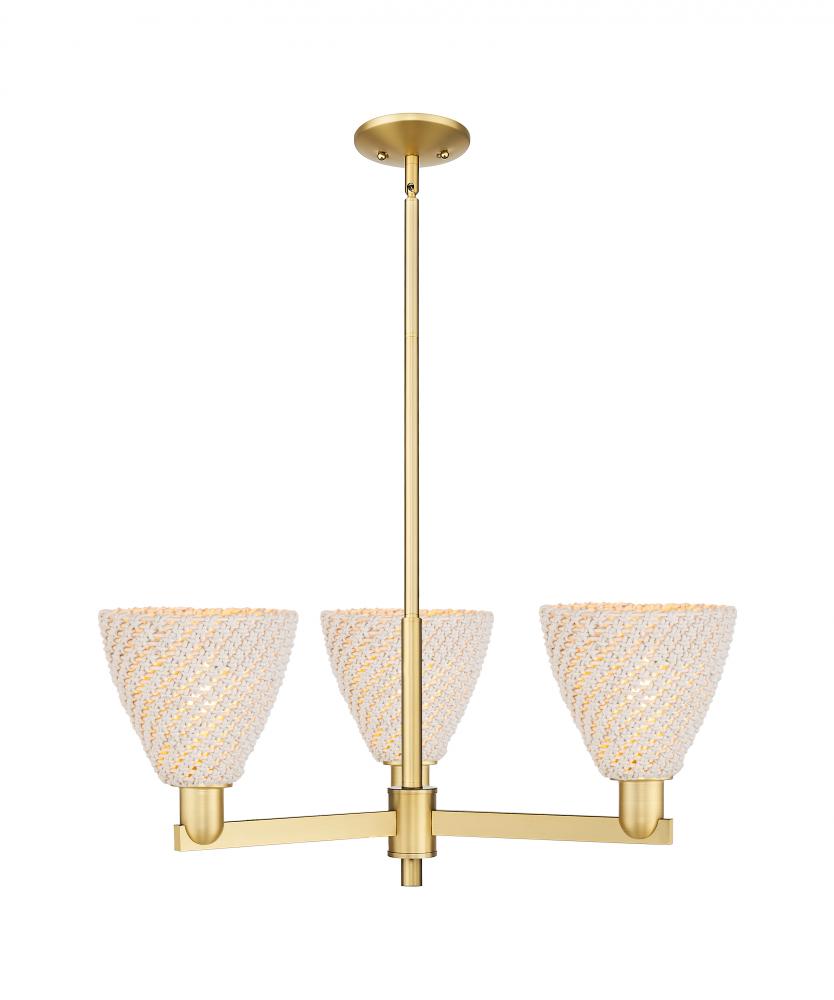 Bristol Natural - 3 Light - 18 inch - Satin Gold - Flush Mount