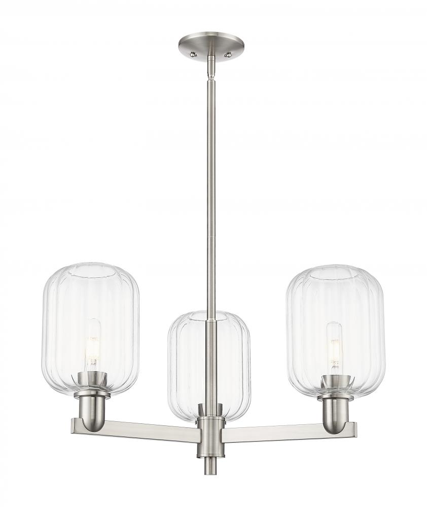 Preston - 3 Light - 18 inch - Satin Nickel - Flush Mount