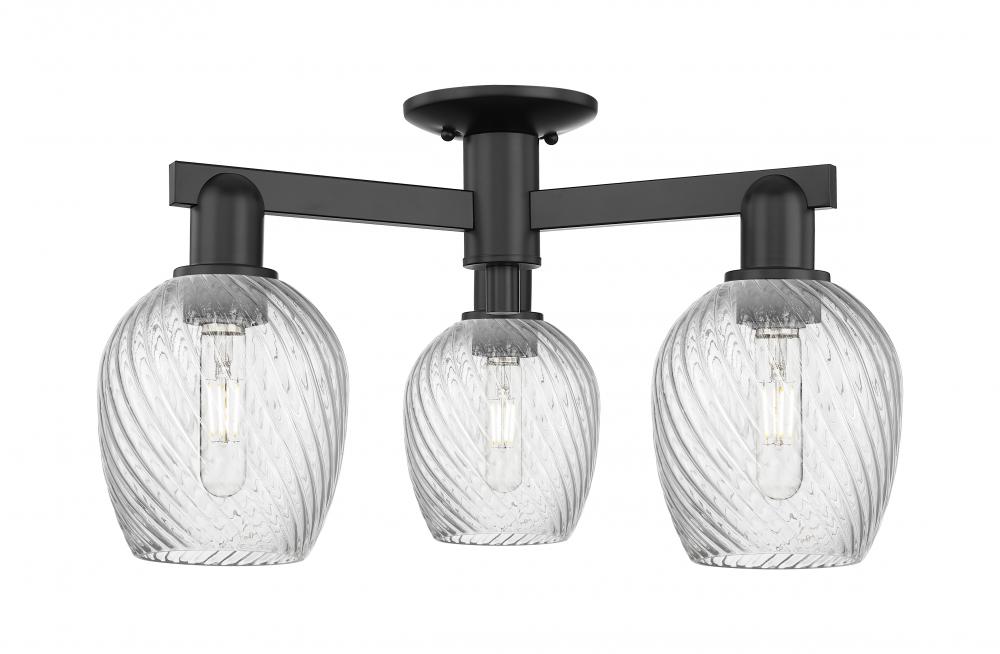 Salina - 3 Light - 23 inch - Polished Nickel - Semi-Flush Mount
