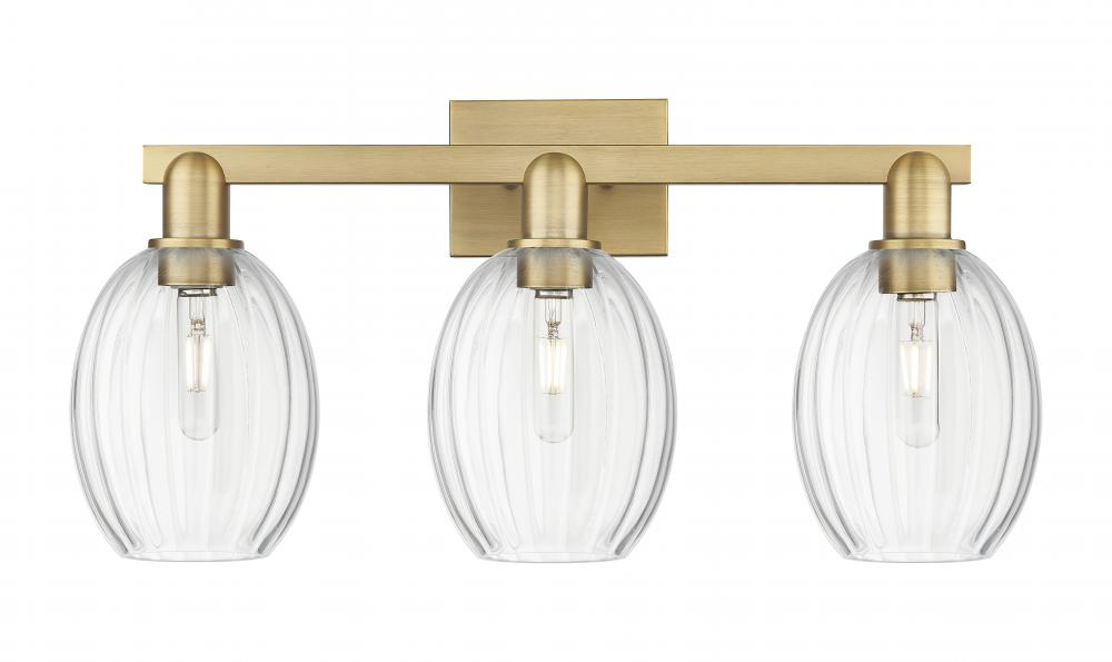 Preston - 3 Light - 26 inch - Brushed Brass - Bath Vanity Light