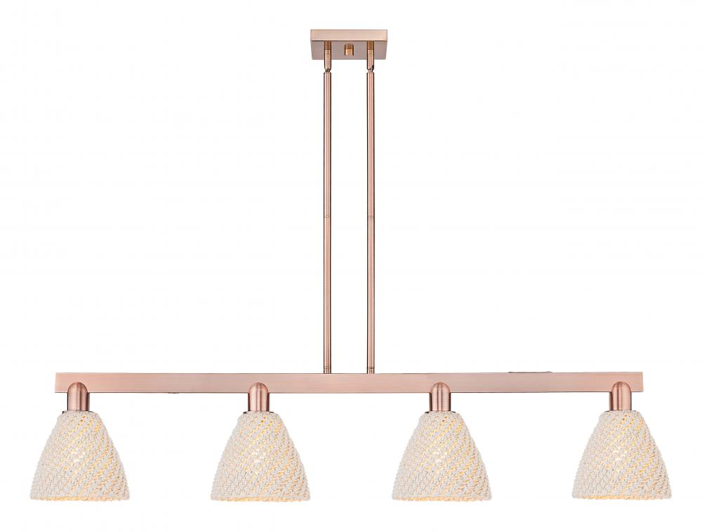 Bristol Natural - 4 Light - 48 inch - Antique Copper - Cord hung - Island Light
