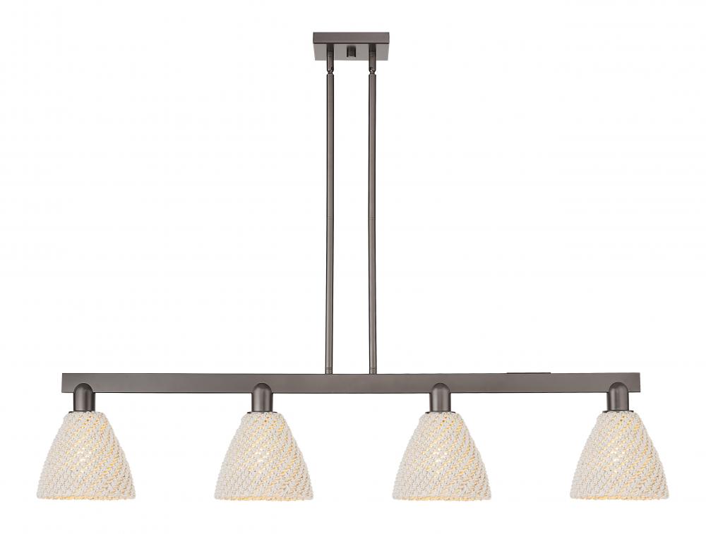 Bristol Natural - 4 Light - 48 inch - Oil Rubbed Bronze - Cord hung - Island Light