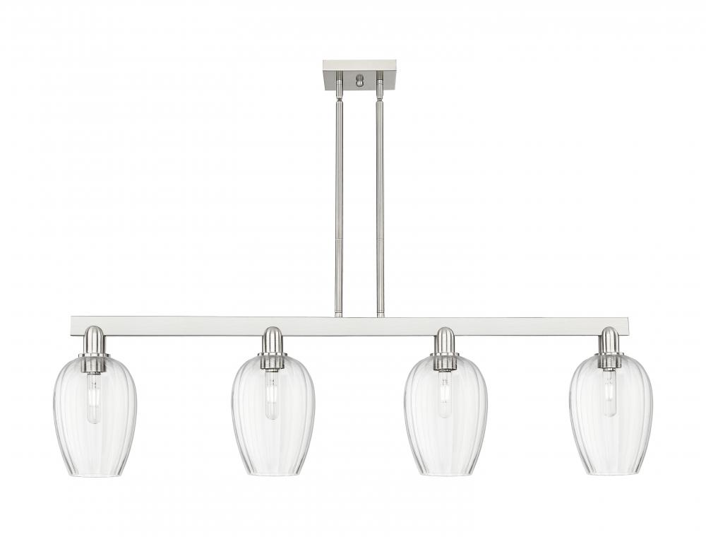 Preston - 4 Light - 48 inch - Brushed Satin Nickel - Cord hung - Island Light