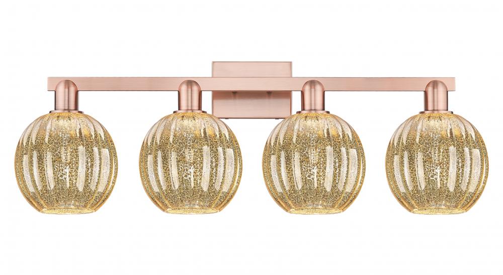 Preston - 4 Light - 36 inch - Antique Copper - Bath Vanity Light