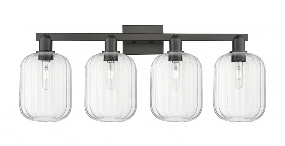 Preston - 4 Light - 36 inch - Matte Black - Bath Vanity Light