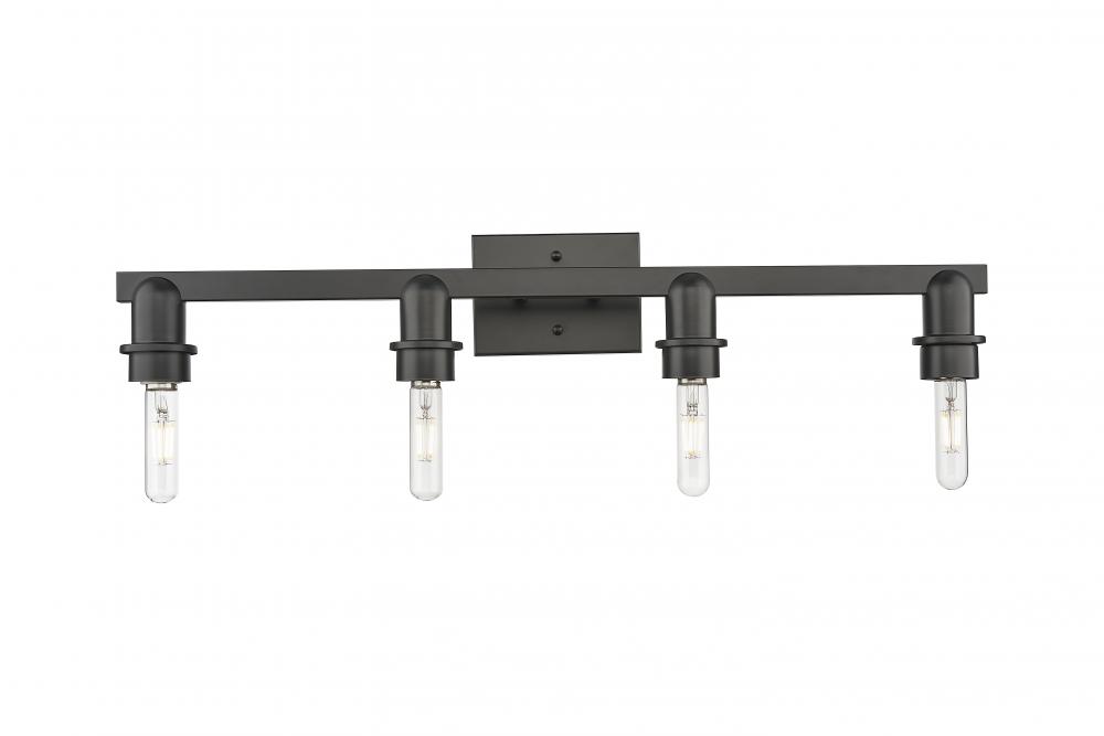 Arcadia - 4 Light - 27 inch - Matte Black - Bath Vanity Light