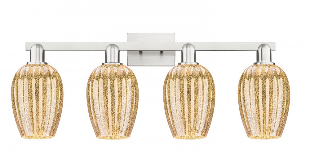 Preston - 4 Light - 36 inch - Brushed Satin Nickel - Bath Vanity Light