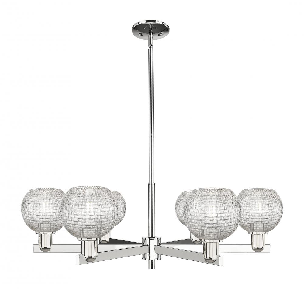 Athens - 6 Light - 36 inch - Polished Nickel - Stem hung - Chandelier