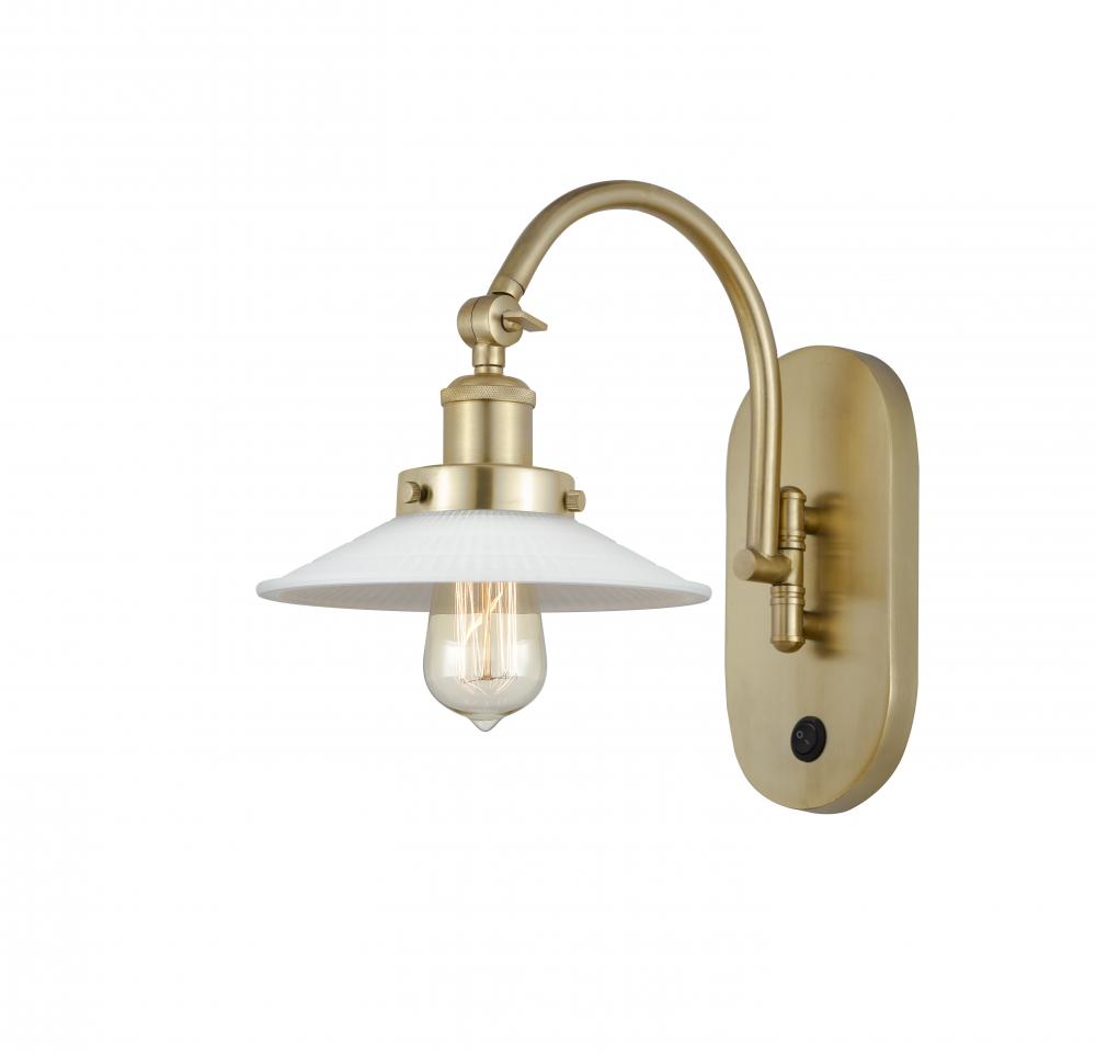 Halophane - 1 Light - 9 inch - Satin Gold - Adjustable Swing Arm