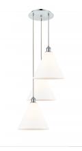 Innovations Lighting 113B-3P-PC-GBC-121 - Berkshire - 3 Light - 19 inch - Polished Chrome - Cord Hung - Multi Pendant