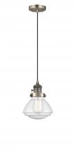 Innovations Lighting 201CSW-AB-G324 - Olean - 1 Light - 7 inch - Antique Brass - Cord hung - Mini Pendant