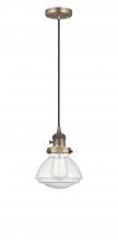 Innovations Lighting 201CSW-BB-G324 - Olean - 1 Light - 7 inch - Brushed Brass - Cord hung - Mini Pendant