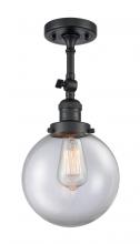 Innovations Lighting 201F-BK-G202-8-LED - Beacon - 1 Light - 8 inch - Matte Black - Adjustable Semi-Flush Mount