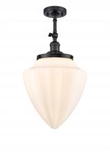 Innovations Lighting 201F-BK-G661-12 - Beacon - 1 Light - 12 inch - Matte Black - Adjustable Semi-Flush Mount