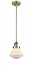 Innovations Lighting 201S-AB-G321 - Olean - 1 Light - 7 inch - Antique Brass - Stem Hung - Mini Pendant