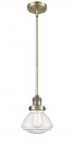 Innovations Lighting 201S-AB-G324 - Olean - 1 Light - 7 inch - Antique Brass - Stem Hung - Mini Pendant