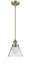 Innovations Lighting 201S-AB-G42 - Cone - 1 Light - 8 inch - Antique Brass - Stem Hung - Mini Pendant