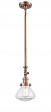 Innovations Lighting 206-AC-G322 - Olean - 1 Light - 7 inch - Antique Copper - Stem Hung - Adjustable Mini Pendant