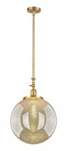 Innovations Lighting 206-SG-G208-16 - Beacon - 1 Light - 16 inch - Satin Gold - Stem Hung - Adjustable Mini Pendant