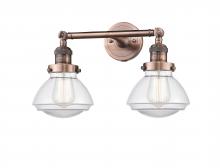 Innovations Lighting 208-AC-G322 - Olean - 2 Light - 17 inch - Antique Copper - Adjustable Bath Vanity Light