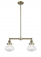 Innovations Lighting 209-AB-G324 - Olean - 2 Light - 22 inch - Antique Brass - Stem Hung - Adjustable Island Light
