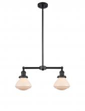 Innovations Lighting 209-BK-G321 - Olean - 2 Light - 22 inch - Matte Black - Stem Hung - Adjustable Island Light
