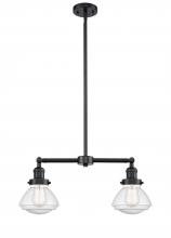 Innovations Lighting 209-OB-G324 - Olean - 2 Light - 22 inch - Oil Rubbed Bronze - Stem Hung - Adjustable Island Light