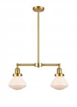 Innovations Lighting 209-SG-G321 - Olean - 2 Light - 22 inch - Satin Gold - Stem Hung - Adjustable Island Light