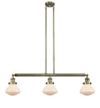 Innovations Lighting 213-AB-G321 - Olean - 3 Light - 39 inch - Antique Brass - Stem Hung - Adjustable Island Light