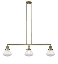 Innovations Lighting 213-AB-G322 - Olean - 3 Light - 39 inch - Antique Brass - Stem Hung - Adjustable Island Light