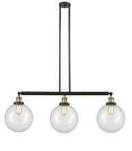 Innovations Lighting 213-BAB-G202-10 - Beacon - 3 Light - 42 inch - Black Antique Brass - Stem Hung - Adjustable Island Light