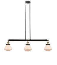 Innovations Lighting 213-BAB-G321 - Olean - 3 Light - 39 inch - Black Antique Brass - Stem Hung - Adjustable Island Light
